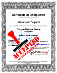 PDHengineer webinars are guaranteed to be accepted by your state board