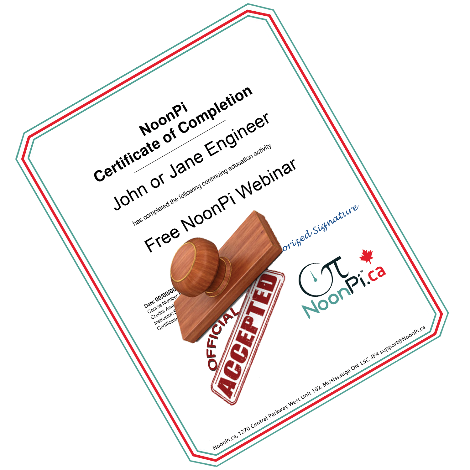 Certificate of Completion – NoonPi Canada Certificate of Completion - NoonPi Canada